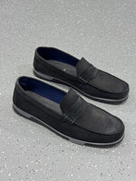 Charger l'image dans la galerie, Penny Loafer Oristano Nubuck Noir
