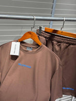 Charger l'image dans la galerie, Balenciaga Set T-Shirt + Short — Chocolate Blue
