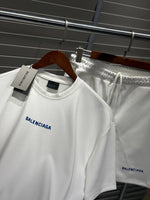 Charger l'image dans la galerie, Balenciaga Set T-Shirt + Short — White Blue
