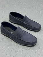 Charger l'image dans la galerie, Penny Loafer Oristano Nubuck Marine
