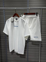 Charger l'image dans la galerie, Balenciaga Set T-Shirt + Short — White Blue
