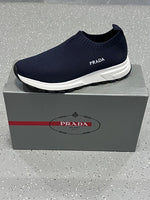 Charger l'image dans la galerie, Titre suggéré : Prada Knit Slip-On Sneaker — Navy Blue Edition
