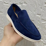 Charger l'image dans la galerie, Suede Slip-On Loafer — Navy Blue
