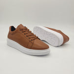 Charger l'image dans la galerie, Premium Leather Court Sneaker — Tan / White
