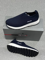Charger l'image dans la galerie, Titre suggéré : Prada Knit Slip-On Sneaker — Navy Blue Edition
