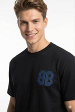 Charger l'image dans la galerie, Balenciaga BB Monogram T-Shirt &amp; Short Set — Noir / Bleu
