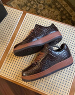 Charger l'image dans la galerie, Nike Air Force 1 Low – Croco Brown Gold
