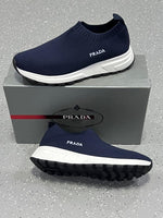 Charger l'image dans la galerie, Titre suggéré : Prada Knit Slip-On Sneaker — Navy Blue Edition
