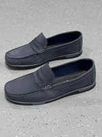 Charger l'image dans la galerie, Penny Loafer Oristano Nubuck Marine
