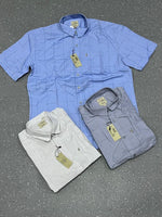 Charger l'image dans la galerie, Chemise Catlan – Col Classique Carreaux Ton sur Ton | Bleu Ciel, Gris &amp; Blanc
