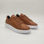 Charger l'image dans la galerie, Premium Leather Court Sneaker — Tan / White
