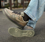 Charger l'image dans la galerie, Nike Air Force 1 Low – Olive Sequin Swoosh
