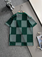 Charger l'image dans la galerie, Louis Vuitton Maison Damier Jacquard Tee Vert
