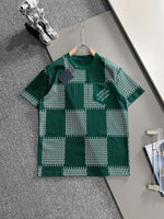 Charger l'image dans la galerie, Louis Vuitton Maison Damier Jacquard Tee Vert
